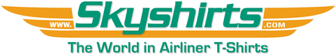 SkyShirts.com sells only the best in airline t-shirts. All cotton and all high quality. Wear our silk screened airline art with pride. 